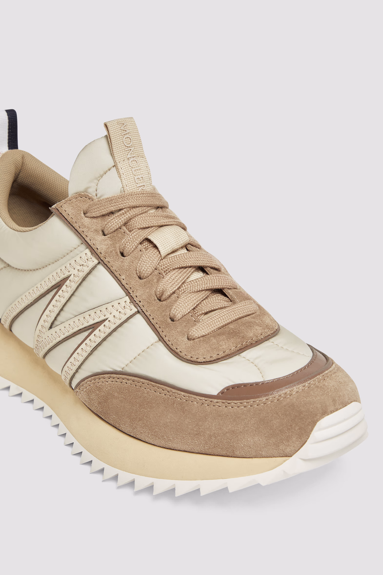 Pacey Suede Sneakers Men Light Beige Moncler 3